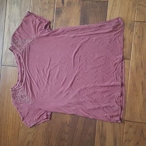 American Eagle Outfitters Soft & Sexy T Lace Rustic Boho TShirt Size S